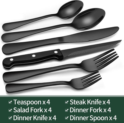 Premium 24-Piece Stainless Steel Cutlery Set