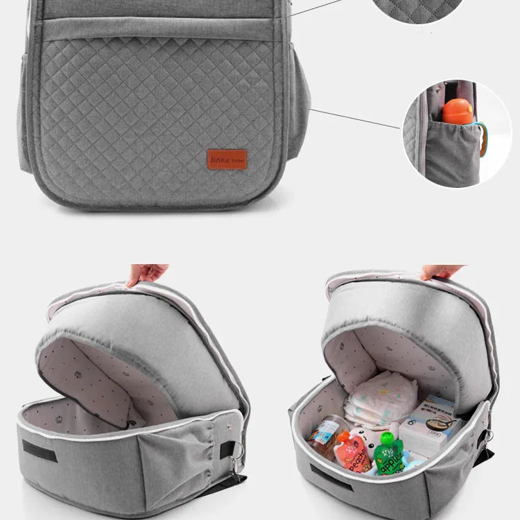 Compact Baby Travel Bed with Diaper Bag