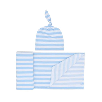 Cozy Baby Swaddle Set with Hat - Gentle Infant Wrap Blanket - Luxicro