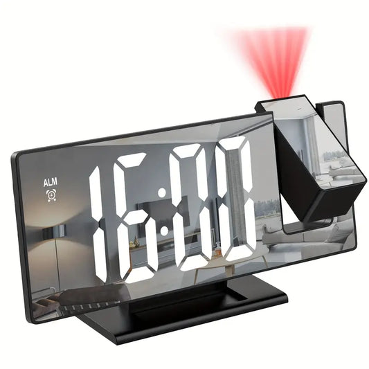 Adjustable LED Projection Clock with Temperature Display - Luxicro