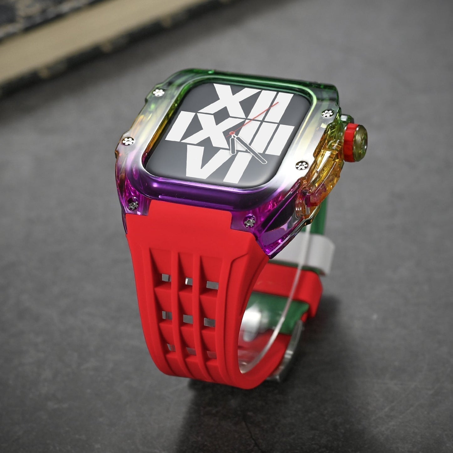Clear Colorful Apple Watch Rubber Band Kit