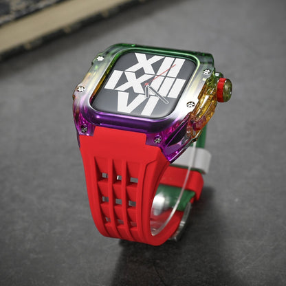 Clear Colorful Apple Watch Rubber Band Kit