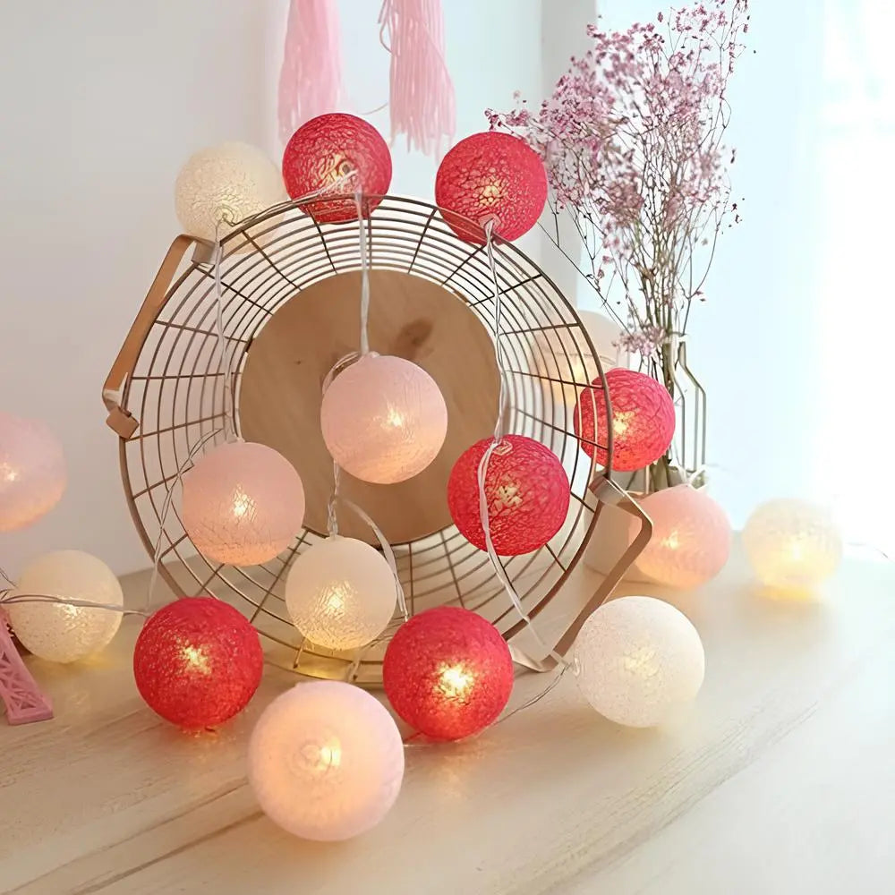 Soft Ivory Fairy Light String Decoration