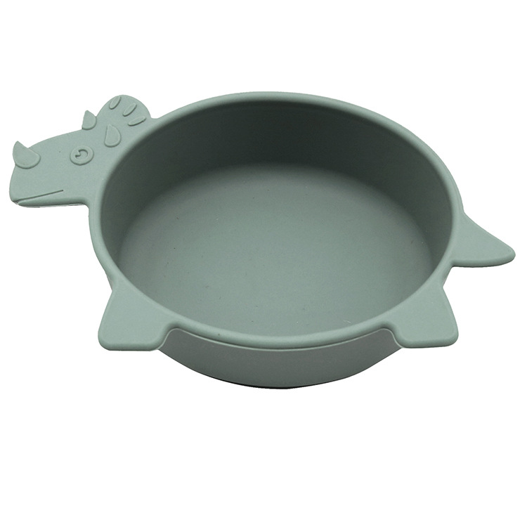 Cute Kids Dino Bowl with Grip Bottom