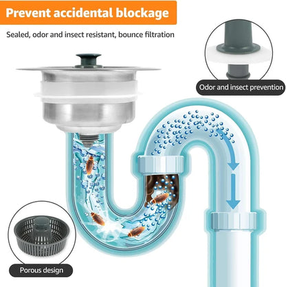 Easy Clean Sink Strainer & Stopper Set