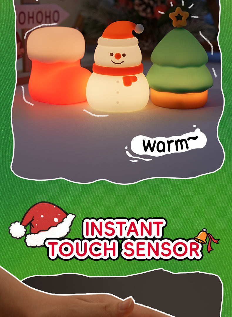 Fun Winter Silicone Snowman Table Lamp