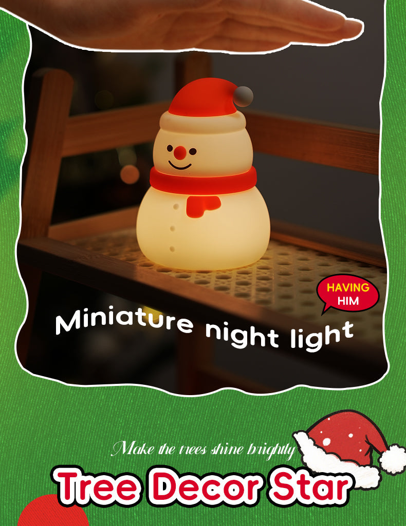 Fun Winter Silicone Snowman Table Lamp