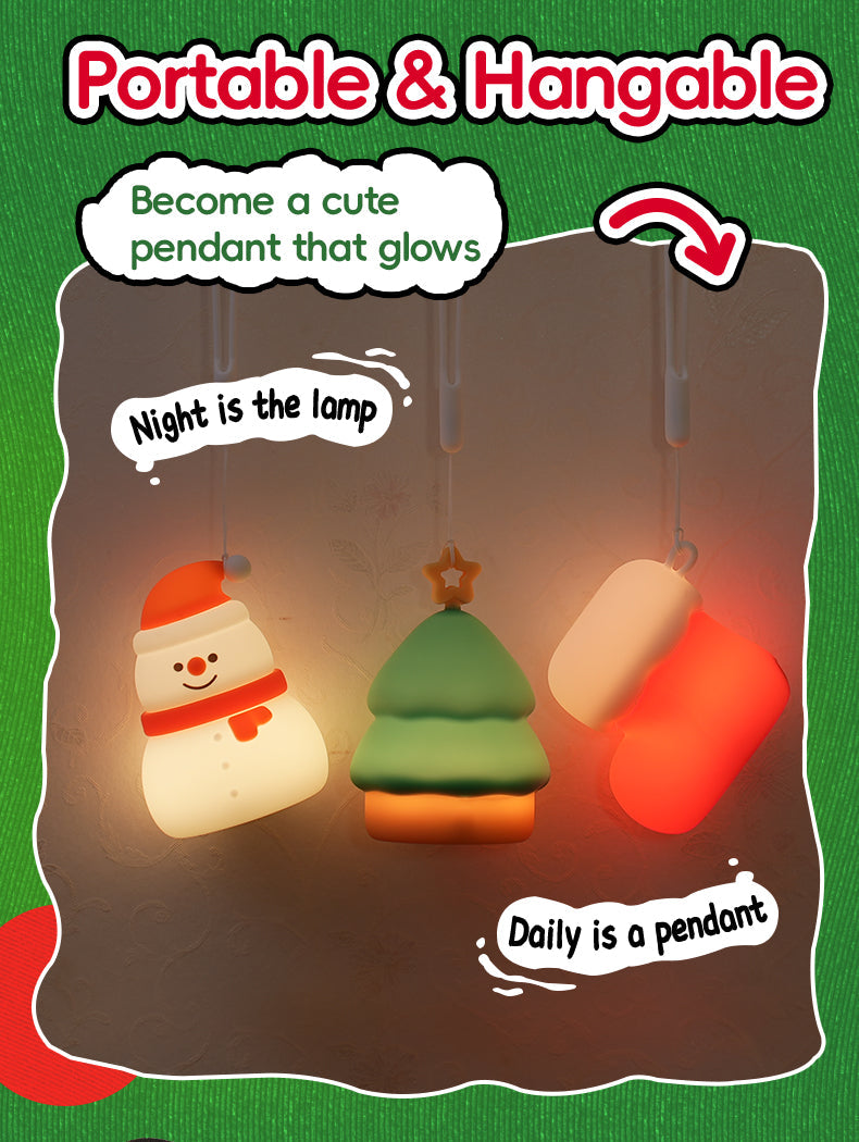 Fun Winter Silicone Snowman Table Lamp
