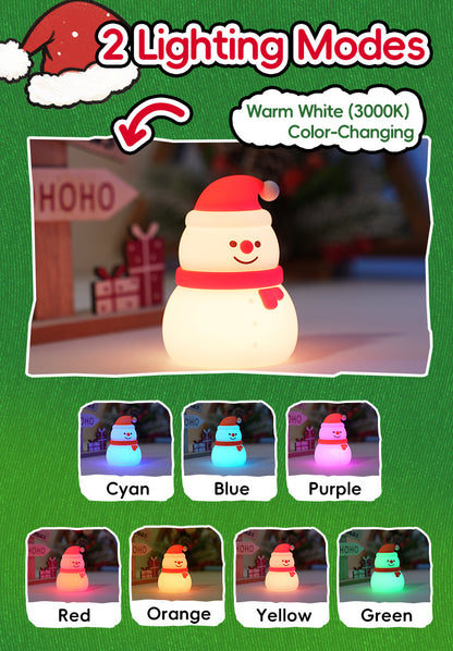 Fun Winter Silicone Snowman Table Lamp