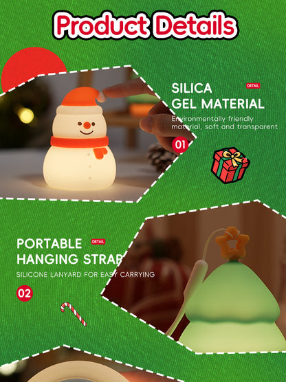 Fun Winter Silicone Snowman Table Lamp