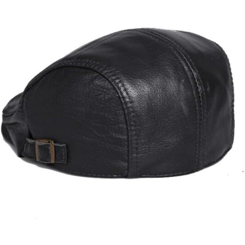 Classic Brown Leather Cap