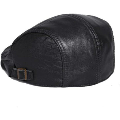 Classic Brown Leather Cap