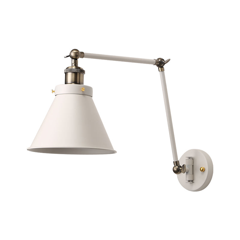 Adjustable Industrial Style Wall Light Black and White