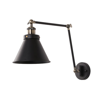 Adjustable Industrial Style Wall Light Black and White