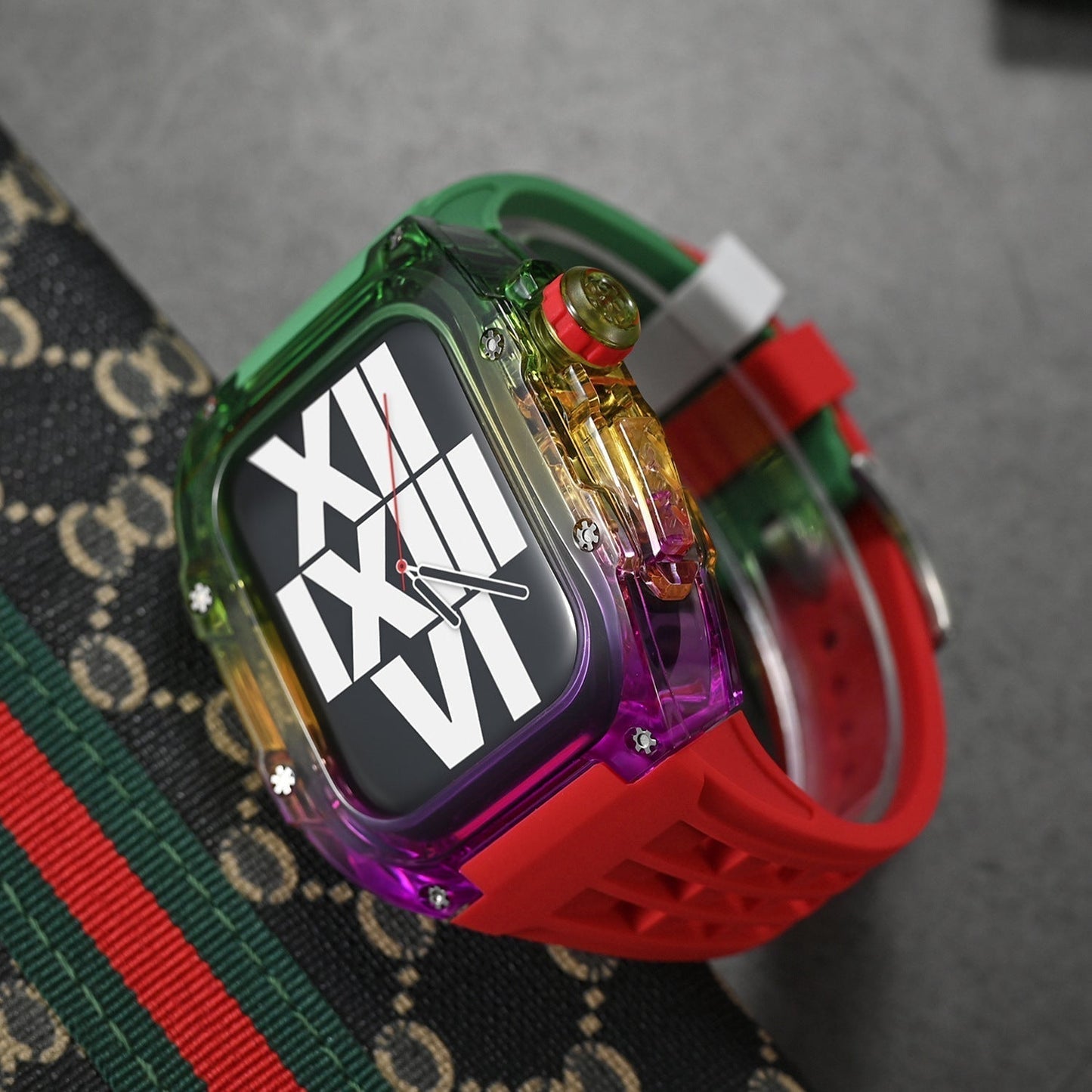 Clear Colorful Apple Watch Rubber Band Kit