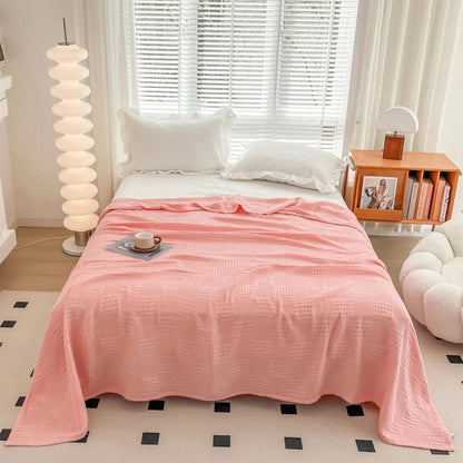 Natural Fiber Plush Throw Blanket