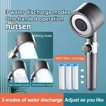 Relaxing 4-in-1 Shower Head for Soft Skin