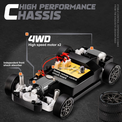High Speed RC Drift Car with LED Lights - Rechargeable
