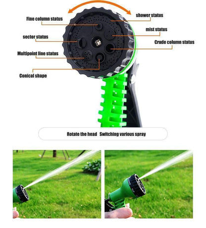 Flexible Garden Hose with Spray Nozzle