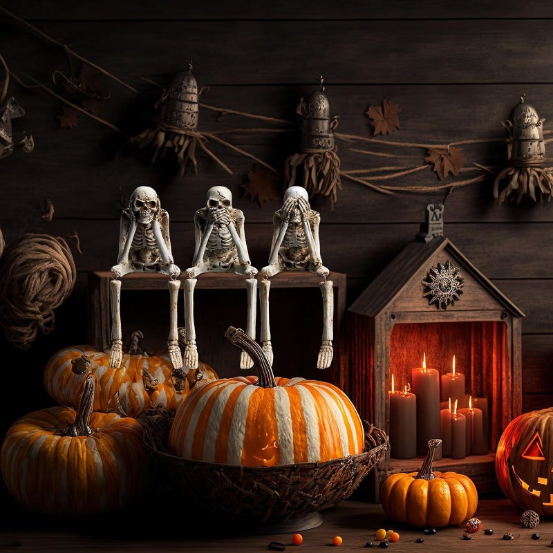 Creepy Decorative Skull Figurines