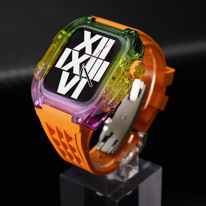 Clear Colorful Apple Watch Rubber Band Kit