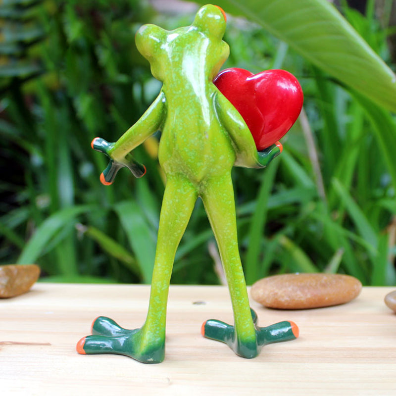 Vibrant Outdoor Frog Statue Garden Decoration