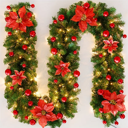 Bright 4ft Christmas Garland with LED Lights