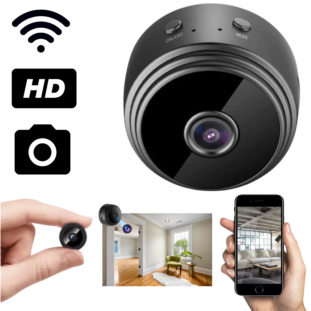 Compact WiFi Home Security Camera with Night Vision - Luxicro