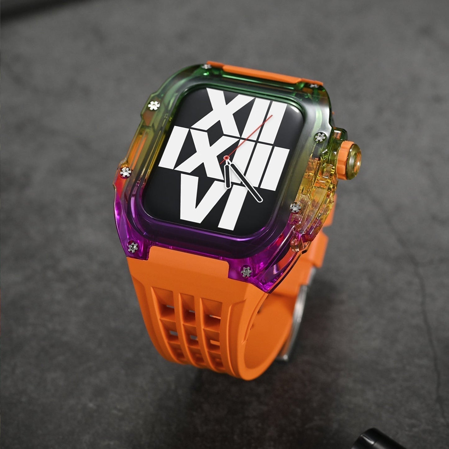 Clear Colorful Apple Watch Rubber Band Kit