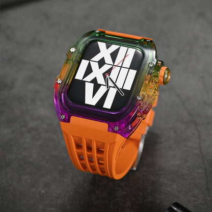 Clear Colorful Apple Watch Rubber Band Kit