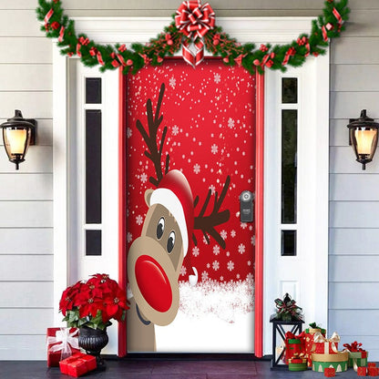 Fun Holiday Elf Door Decoration Wrap