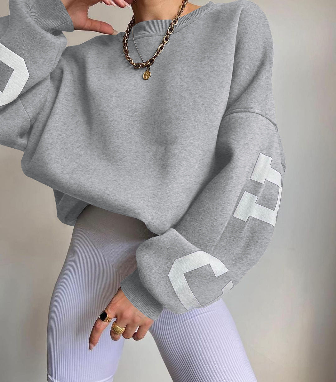 Relaxed Fit Women's Sweatshirt - Soft Cotton Blend
