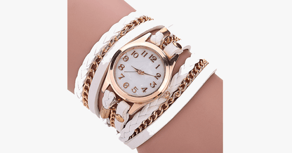Luxury Gold Quartz Watch with Interchangeable Bands - Luxicro
