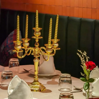 Elegant Gold Candle Holder