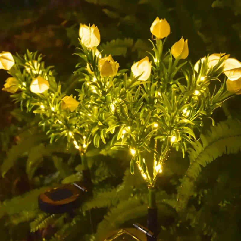 Bright Garden Solar Flower String Lights
