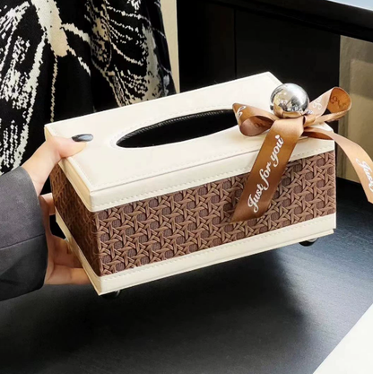 Elegant Leather Tissue Box