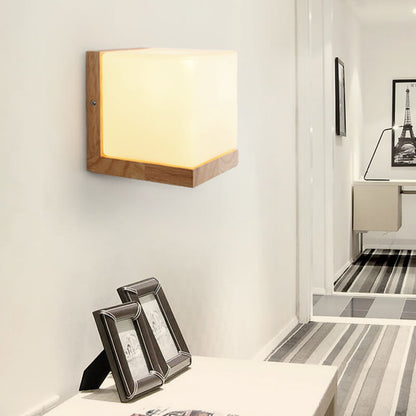 Green Modern Cube Wall Light