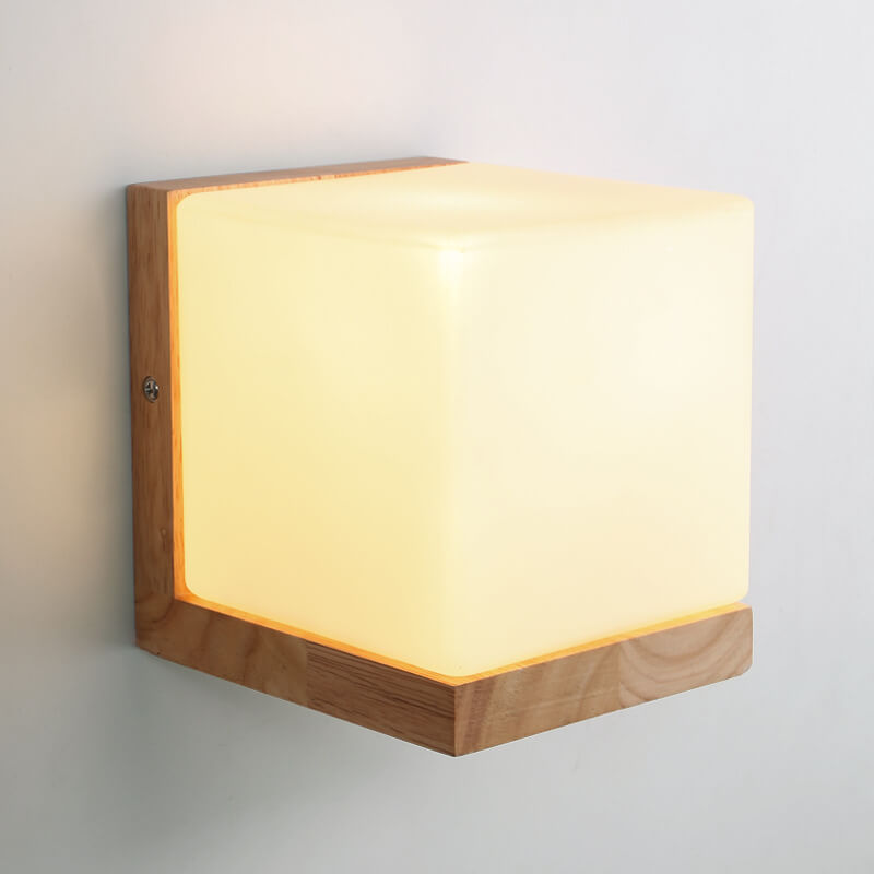 Green Modern Cube Wall Light