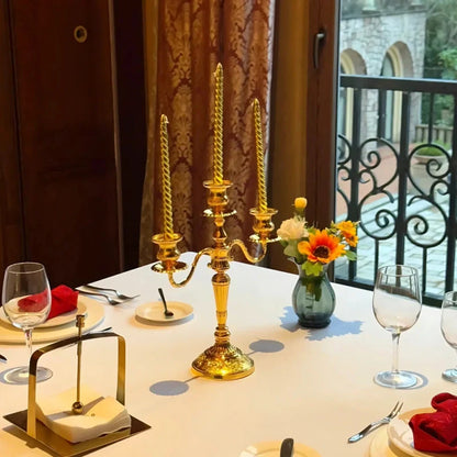 Elegant Gold Candle Holder