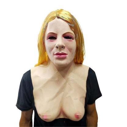 Authentic Rubber Costume Mask for Halloween Disguise