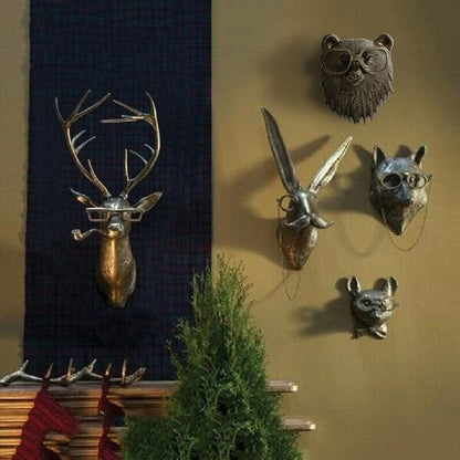 Vibrant Animal Head Wall Decor