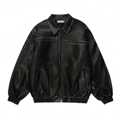 Tough Mens Vintage Leather Biker Jacket