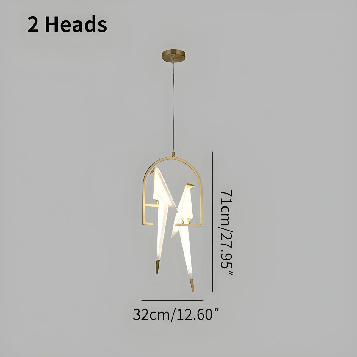 Delicate White Bird Pendant Light Fixture