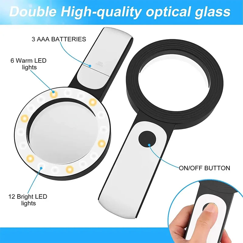 Large Print Magnifying Glass for Easy Reading