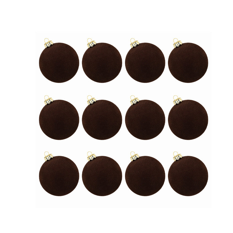Soft Velvet Christmas Ornaments 12 Piece Set