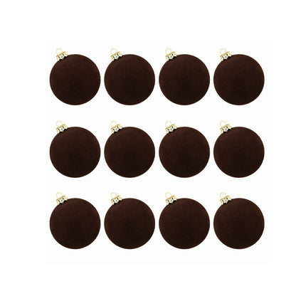 Soft Velvet Christmas Ornaments 12 Piece Set