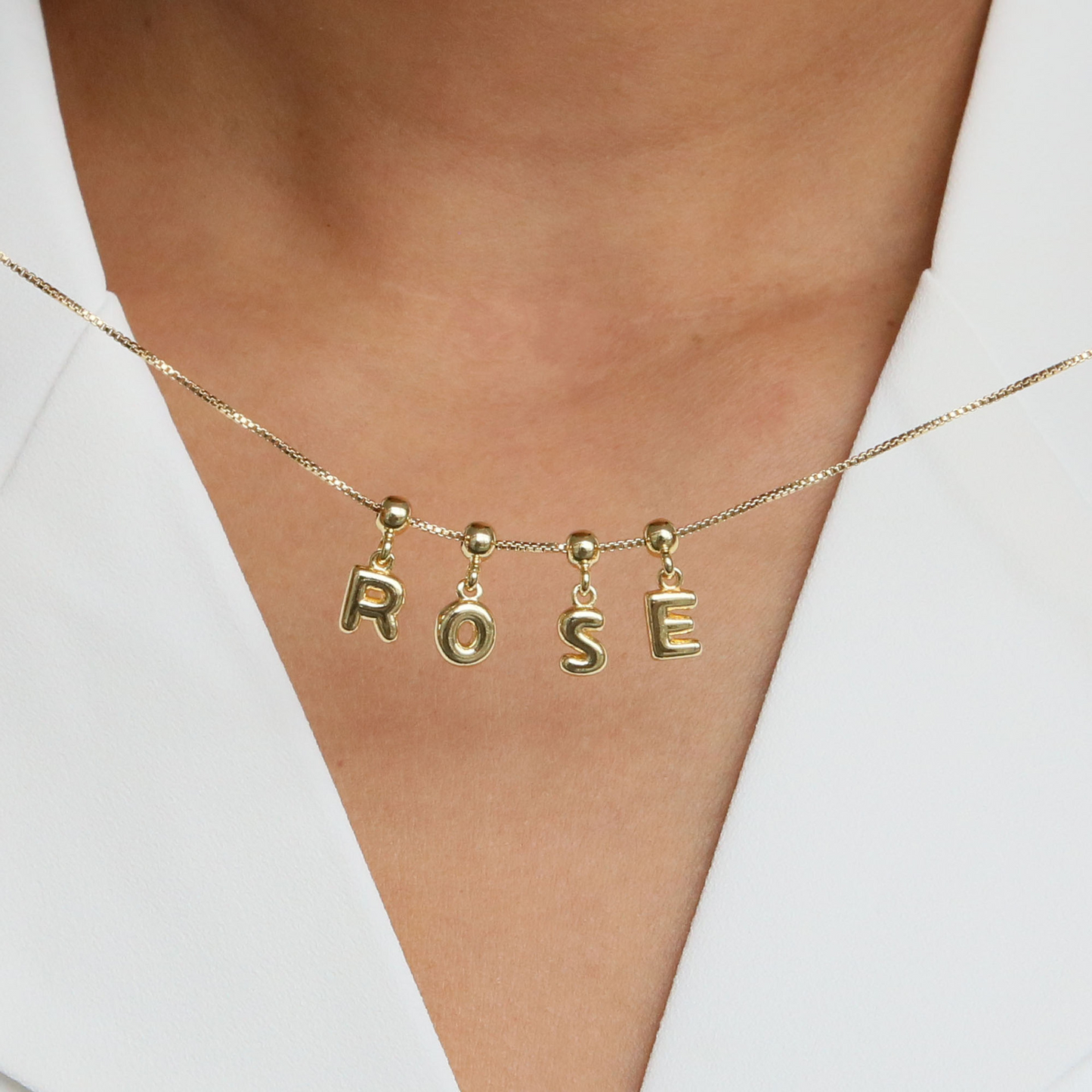 Dainty Customized Letter Satellite Necklace
