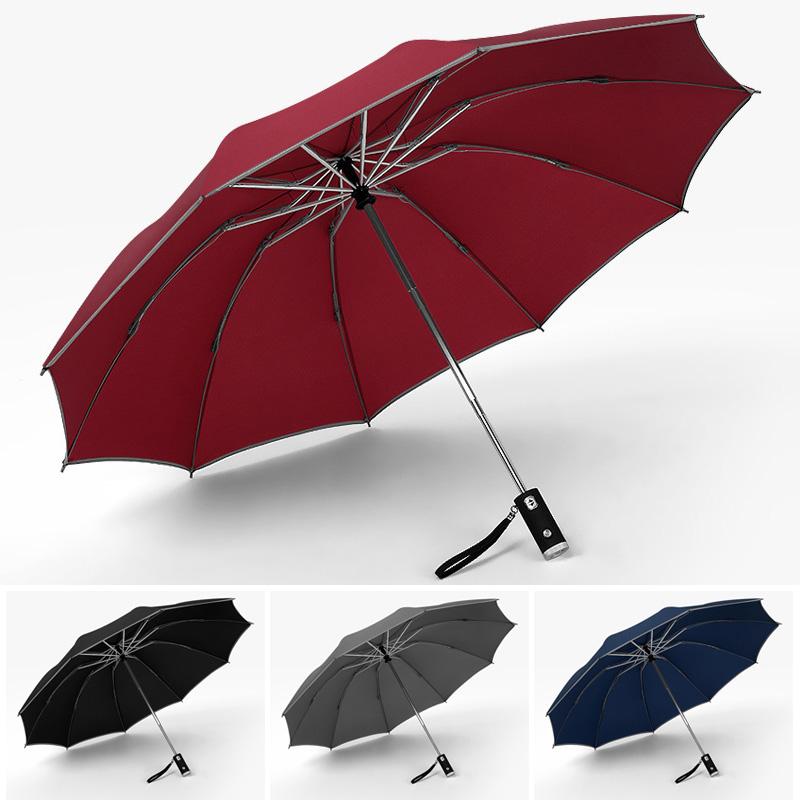 Compact Windproof Umbrella with Reflective Strip