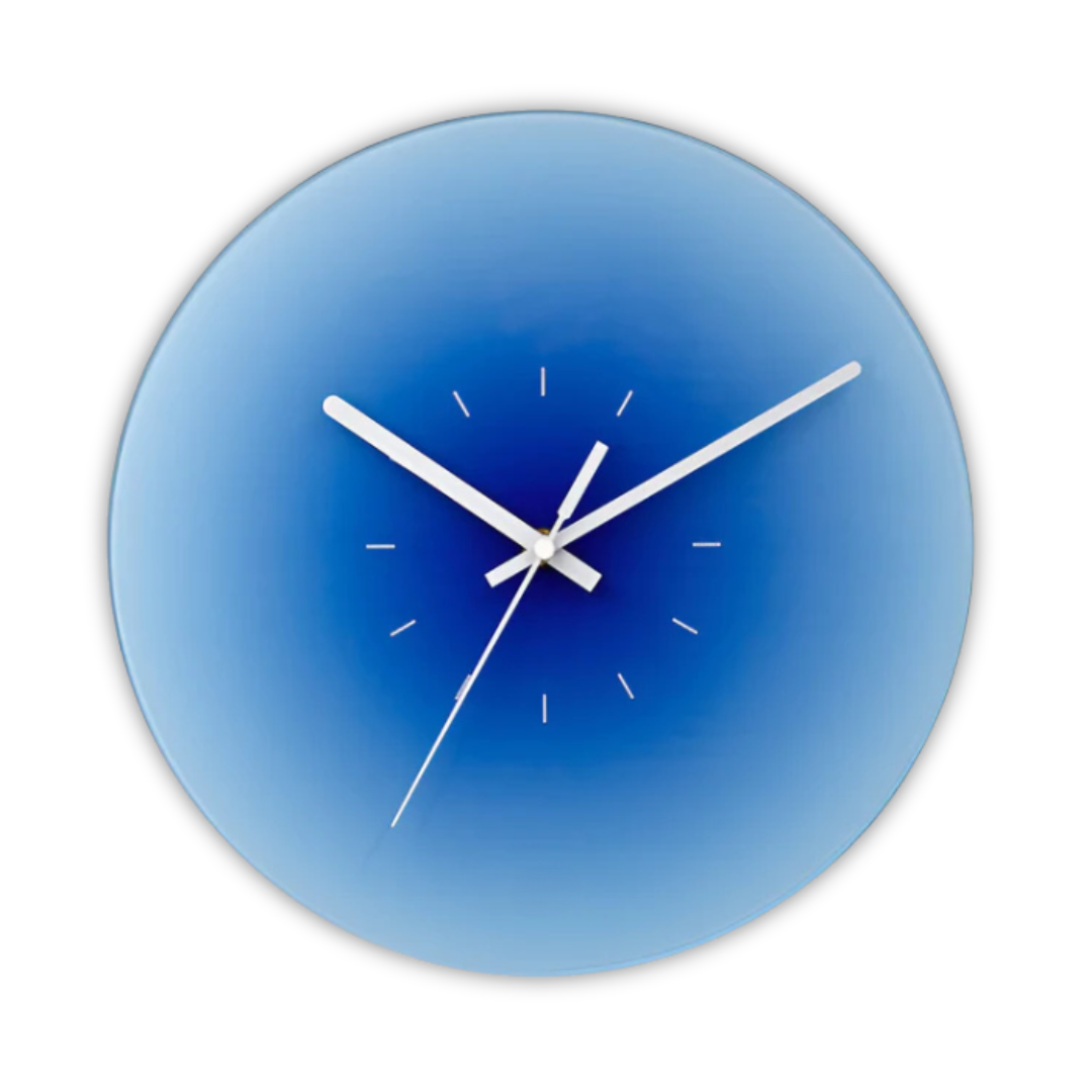 Elegant Circular Glass Wall Timepiece