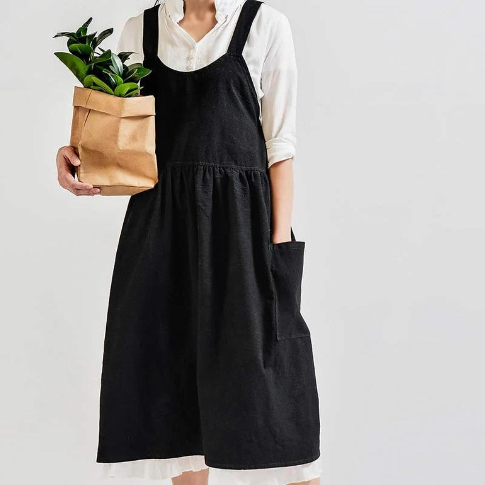 Adjustable Bib Apron With Storage Pockets - Luxicro